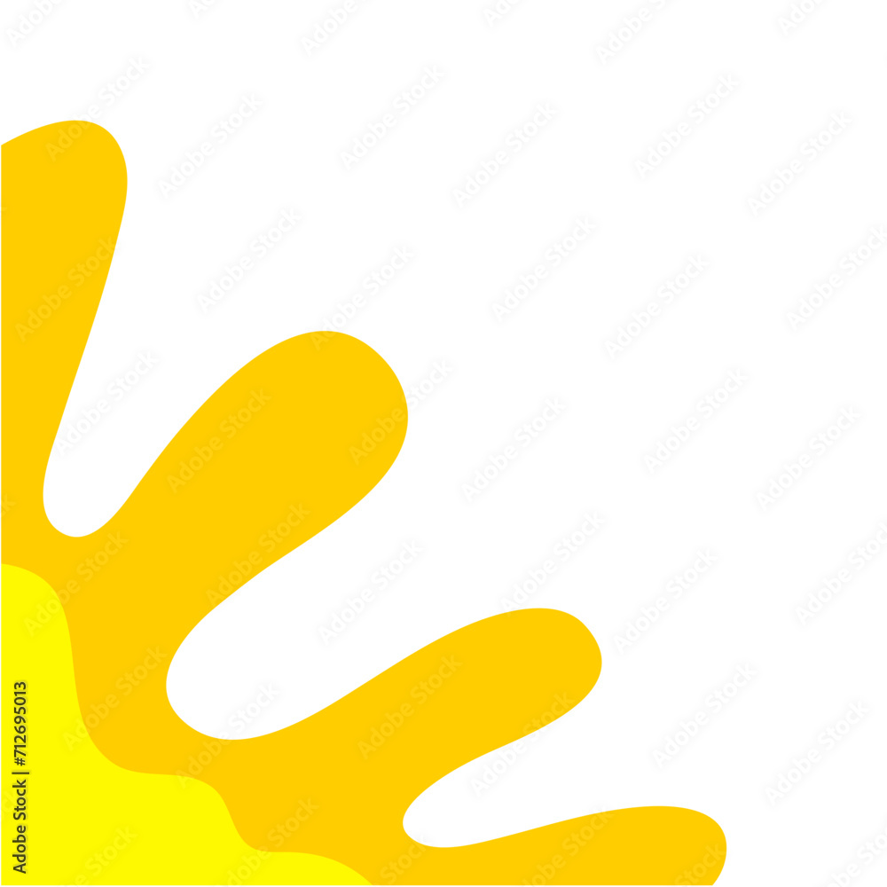 Yellow Corner Border Shape