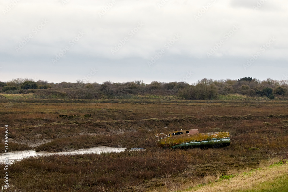 Fototapeta premium boat on the river