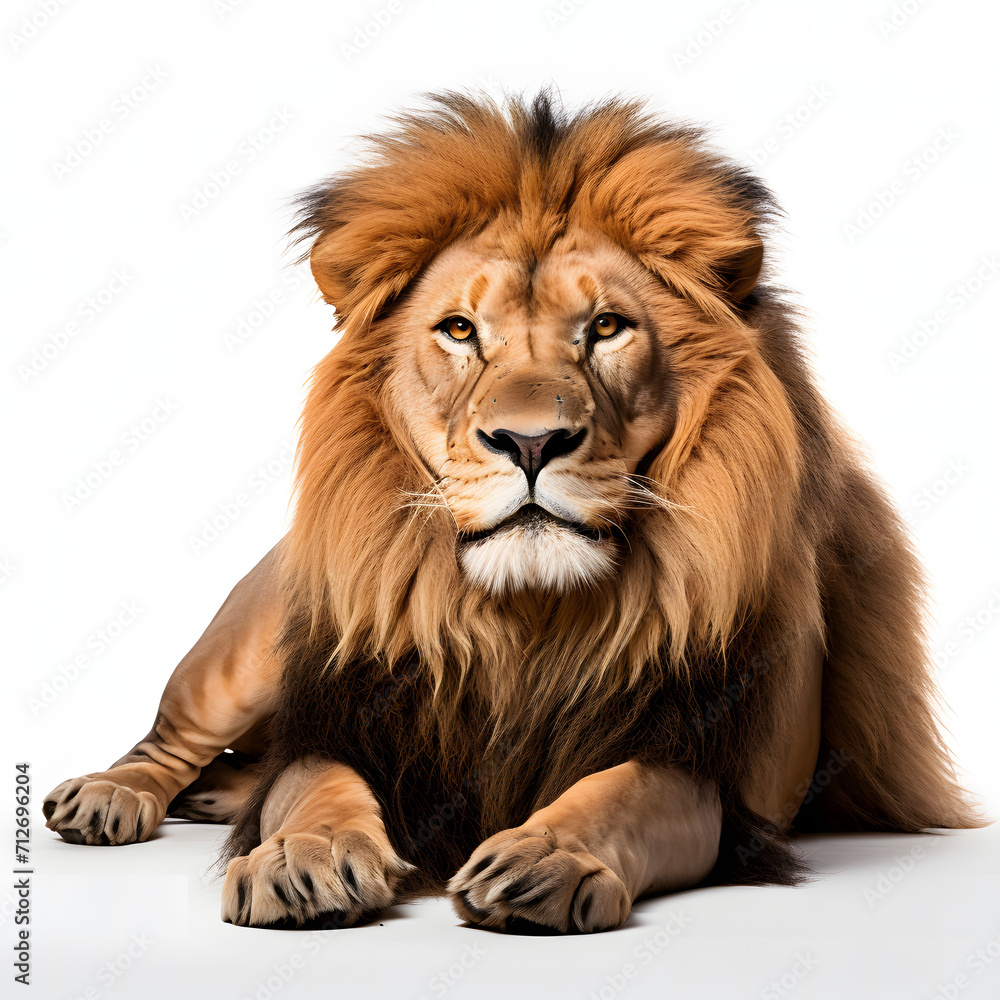 lion isolated on white