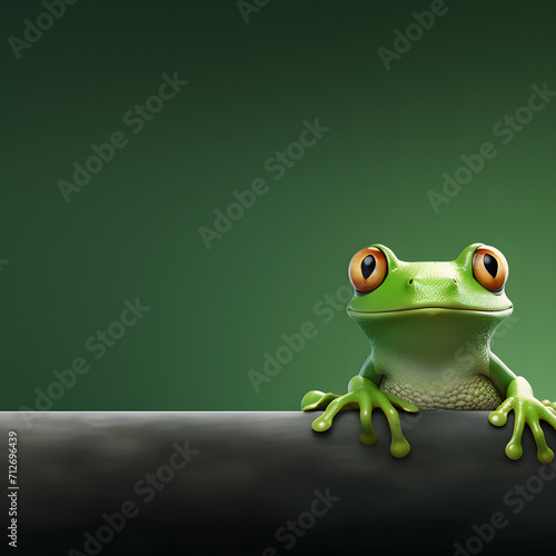 frog, green frog, cute little frog.