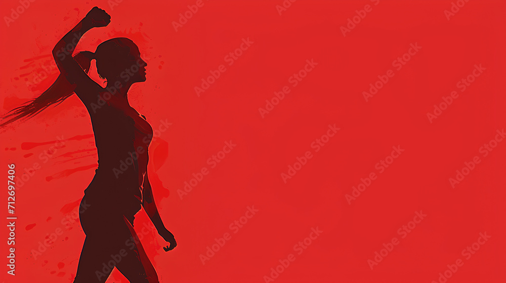 Women day background poster banner symbolizing strength, team work and determination, concept of women empowerment Women day background poster banner symbolizing strength, team work and determination, concept of women empowerment