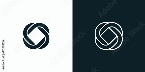 Infinity square shape vector logo design.