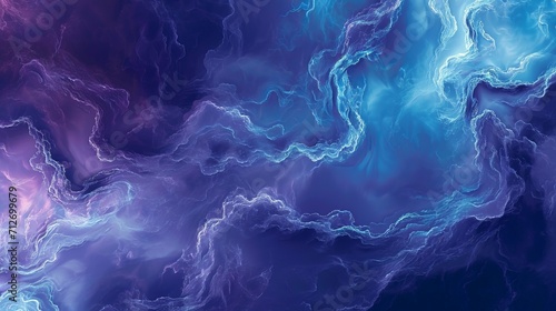 Abstract Blue and Purple Background With Swirls