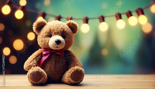 Bear toy hanging, kid decoration © WrongWay