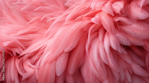 Pink Flamingo feathers close up , Generate AI