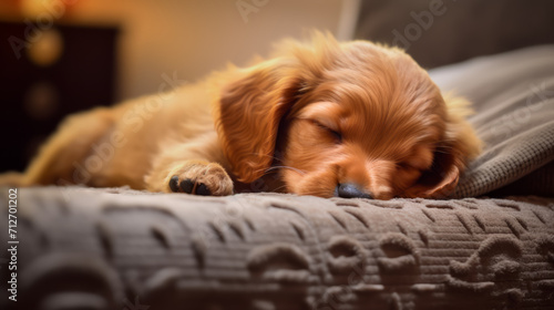 Tiny Dreamer: Adorable Puppy Asleep - Cute Dog Art made with Generative AI