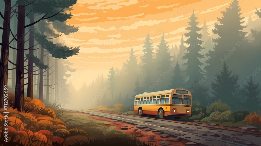 Obraz premium bus, intercity bus, urban transport, public transport, travel
