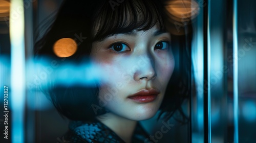 Close up portrait of an Asian woman