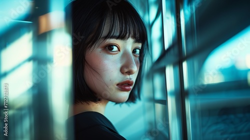 Close up portrait of an Asian woman