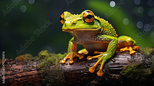 Red-eyed tree frogs, despite their conspicuous coloration, are not venomous , Generate AI