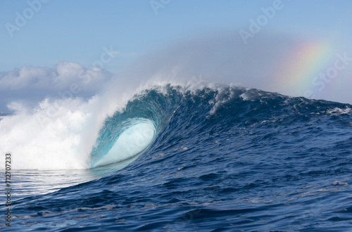 Big Ocean waves in Fiji