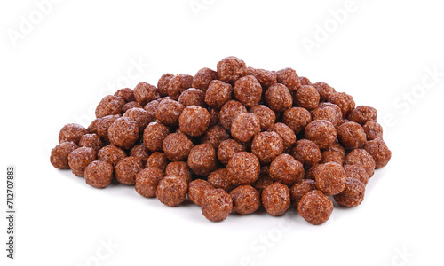 Bild auf Leinwand Cereal chocolate balls isolated on transparent background. PNG