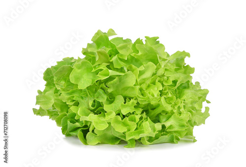 Fresh organic green lettuce isolated on transparent background. PNG