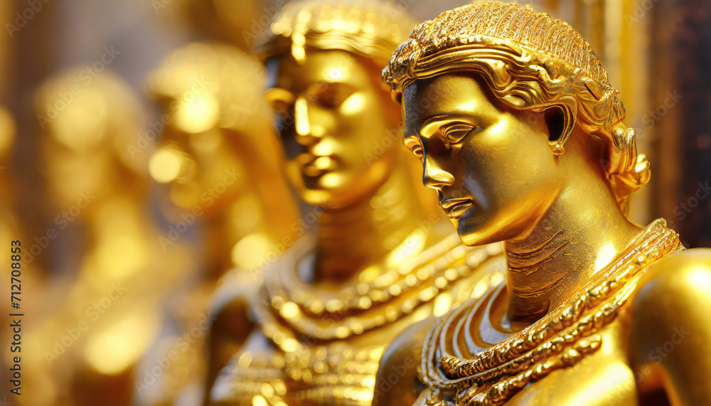 Obraz premium Golden statues