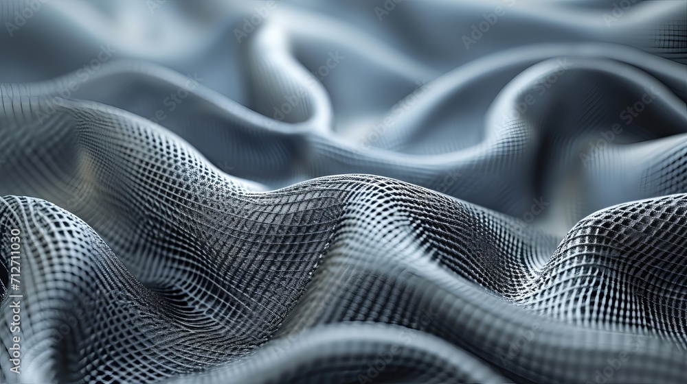 A close-up of woven fibers in fabric. 3D illustration A close-up of woven fibers in fabric. 3D illustration