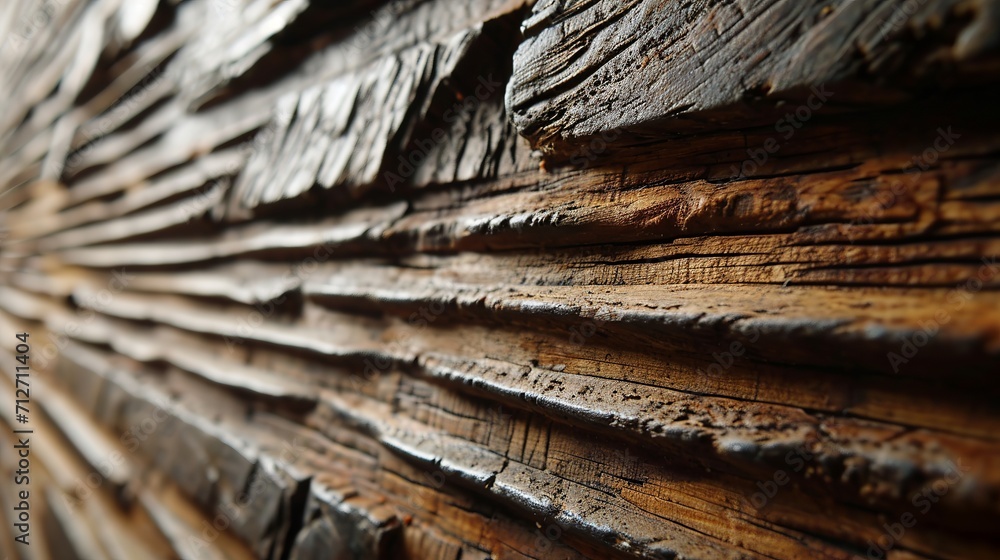 An image of a wooden wall featuring texture and linear relief