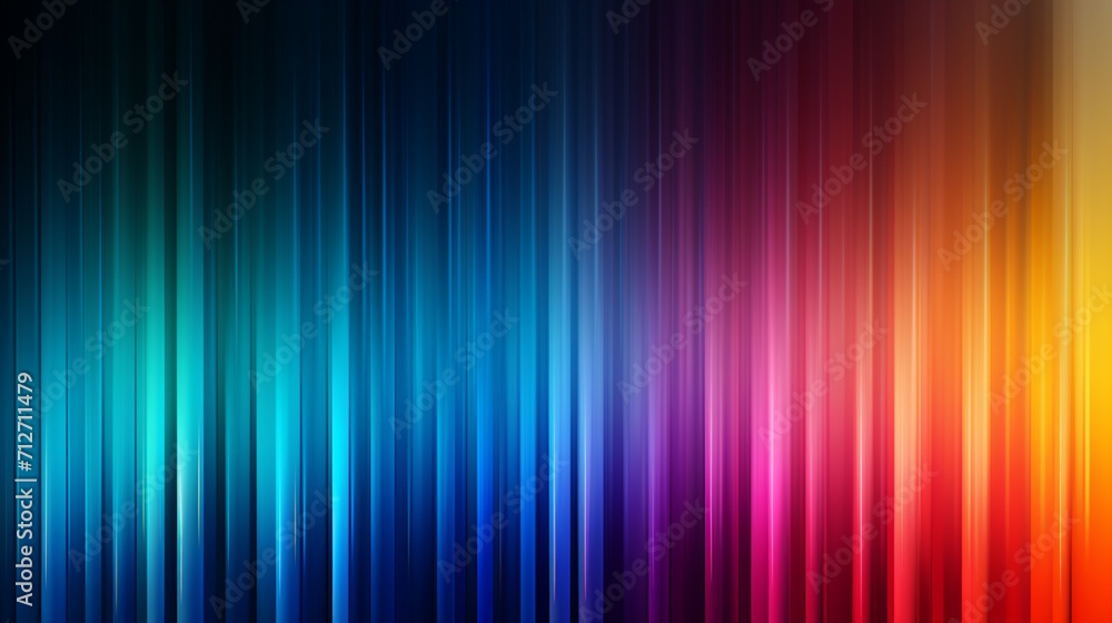 Rainbow abstract gradient background decomposed into vertical color lines , Generate AI