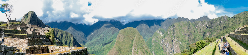 Obraz premium Montaña Machu Picchu, ruinas incas de Machu Picchu Cuzco