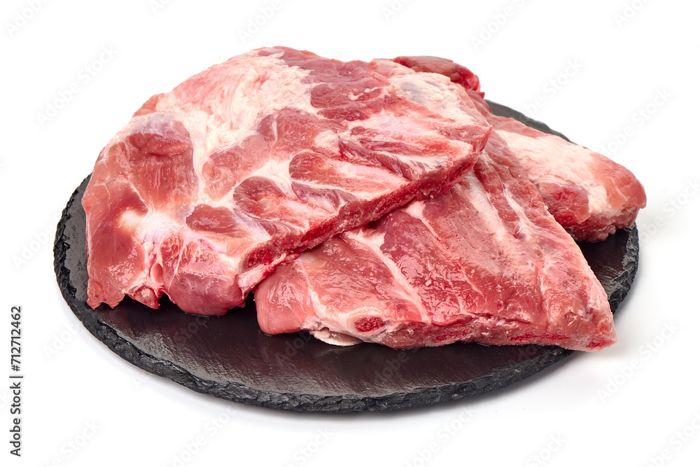 Raw Pork ribs, isolated on white background. Raw Pork ribs, isolated on white background.