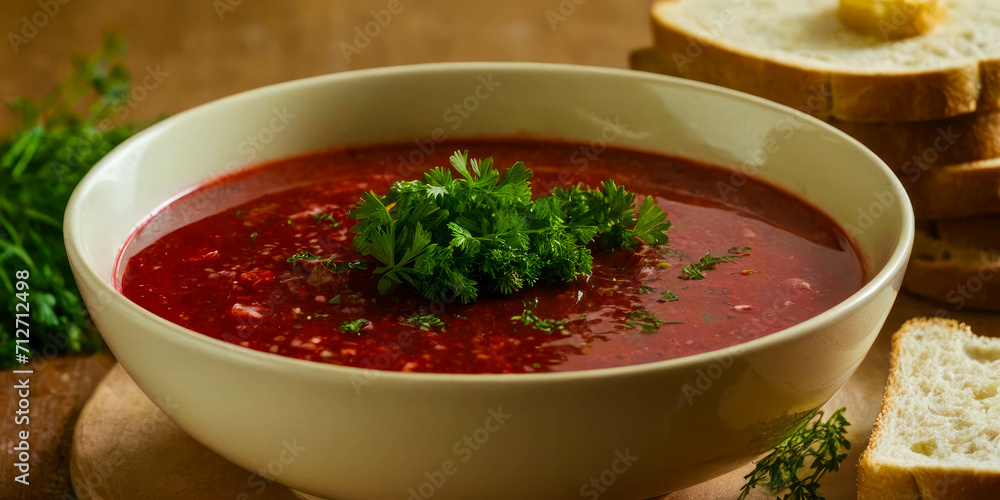 borscht with bread borscht with bread