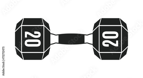 Dumbbell Icon, Dumbbell Vector, Fitness Weights, Dumbbell Illustration, Gym, 20lbs, 20 Pounds, Gym Weights, Weightlifting, Weight Lifting Dumbbells, Vector Illustration Background