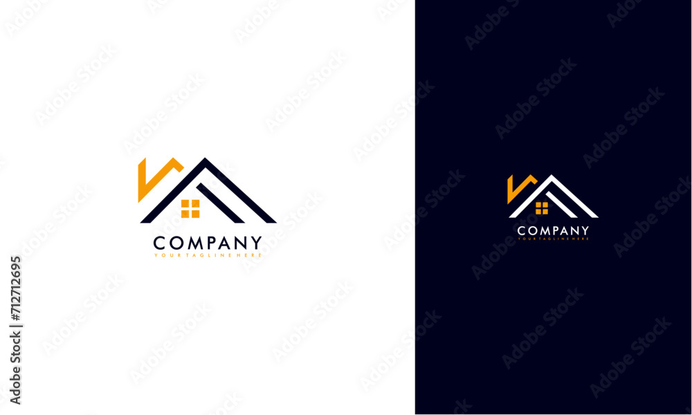 REAL ESTATE logo template designed to make your logo process easy and approachable. All colors and text can be modified. High resolution files included. - obrazy, fototapety, plakaty 