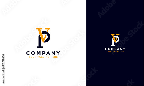 VP or PV initial logo concept monogram,logo template designed to make your logo process easy and approachable. All colors and text can be modified. High resolution files included. photo