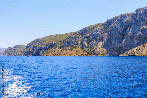 View of the sea from an excursion yacht. Background with selective focus and copy space © Iurii Gagarin