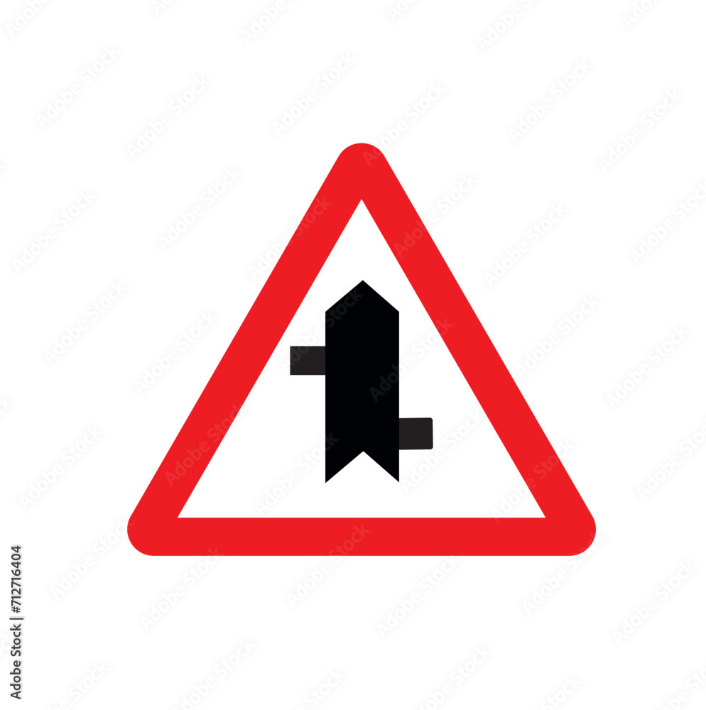 main road - secondary road junction, traffic sign main road - secondary road junction, traffic sign