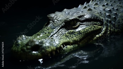 Crocodile animal drinking water AI Generated pictures