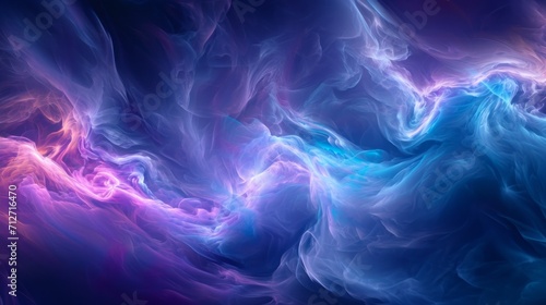 Vibrant Abstract Painting in Blue, Purple, and