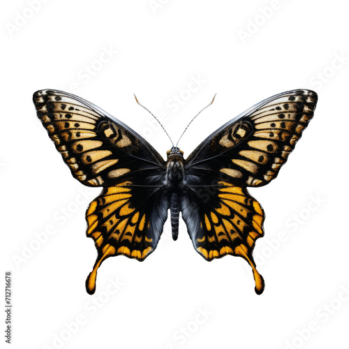 Delicate Butterfly Isolated on Transparent Background - High-Quality PNG Illustration