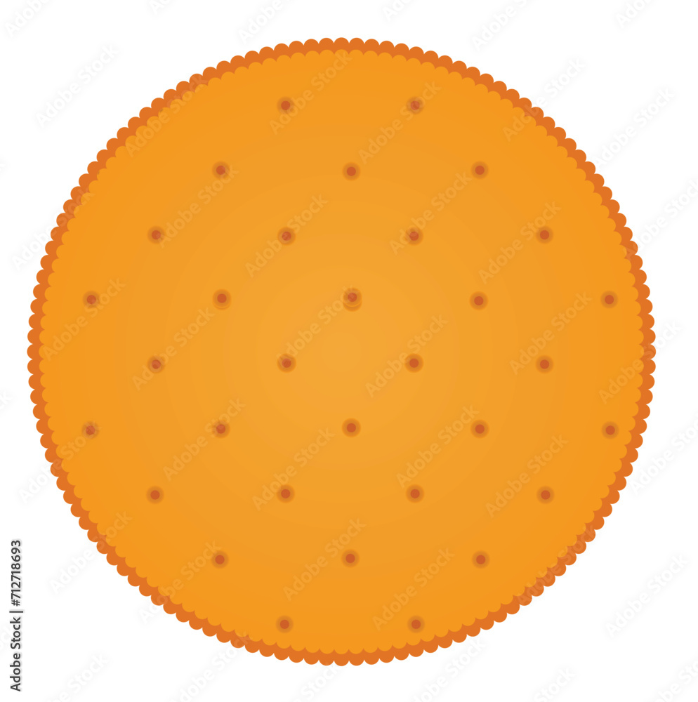 Round crispy cookie. vector illustration Round crispy cookie. vector illustration