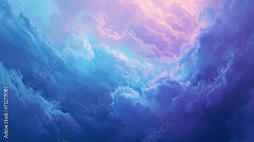 Vibrant Blue and Purple Sky With Abundant