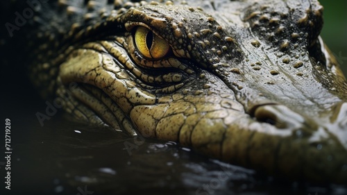 Crocodile face Neon light animal pictures Generative artificial intelligence