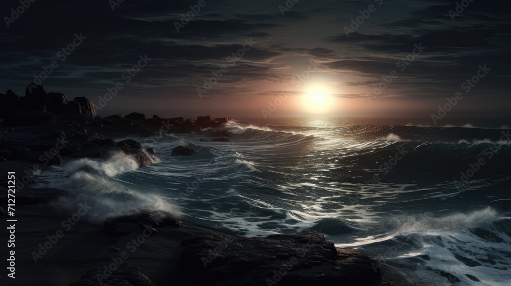 sunset over the sea sunset over the sea