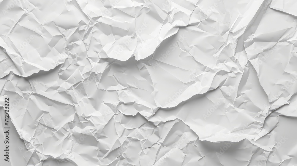 Obraz premium White Paper Texture background. Crumpled white paper abstract shape background with space paper for text