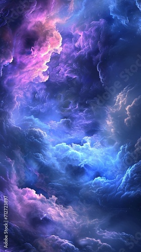 Purple and Blue Sky Filled With Clouds