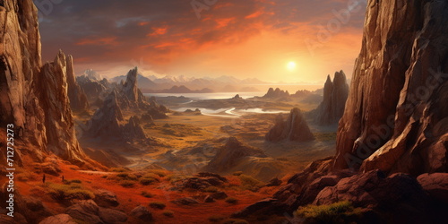 beautiful alien nature landscape © Евгений Высоцкий