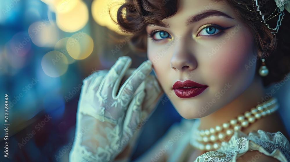 Fototapeta premium Portrait of gorgeous looking woman
