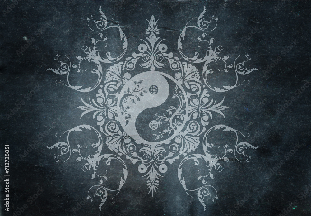 Silhouette Ornamente Yin Yang - Symbolik Ausgleich und Balance - Glaube ...