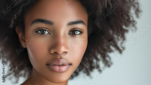 Close-Up of Woman With Big Afro, Natural Beauty and Empowerment
