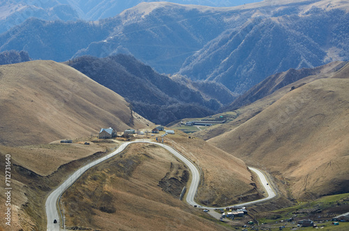 road along the mountain tops