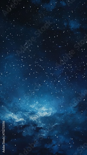 Starry Night Sky With Clouds  A Captivating