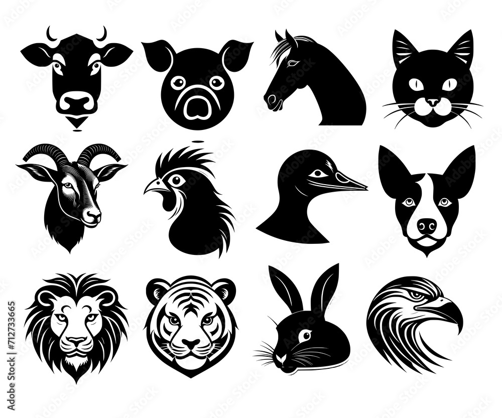 set of animals vector illustration