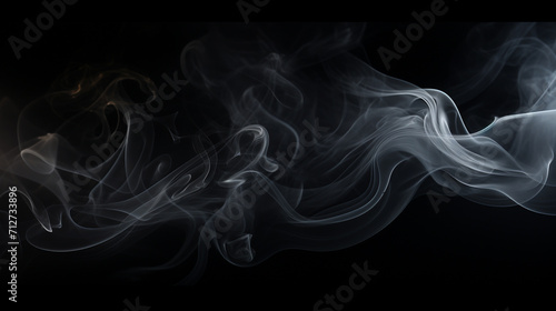 Smoke in black background   Generate AI