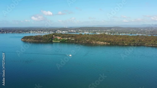Wallpaper Mural Bolton Point headland on Lake Macquarie in Australia – aerial flying as 4k.
 Torontodigital.ca