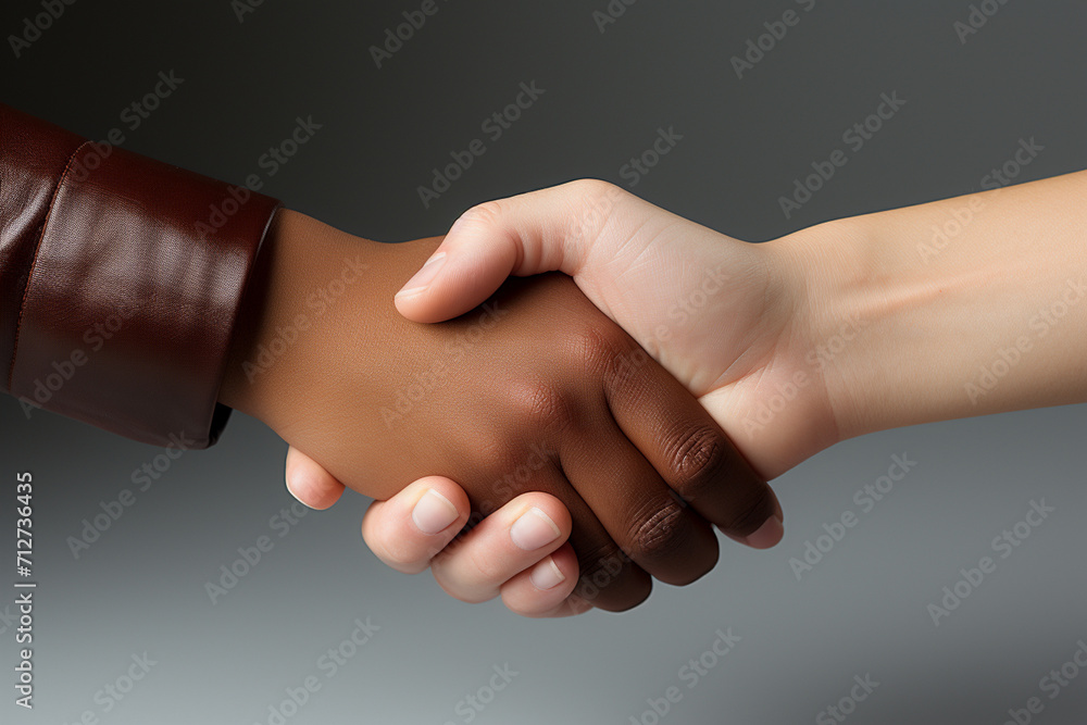Handshake - Black with White - Old with Young - Man with Woman Handshake - Black with White - Old with Young - Man with Woman