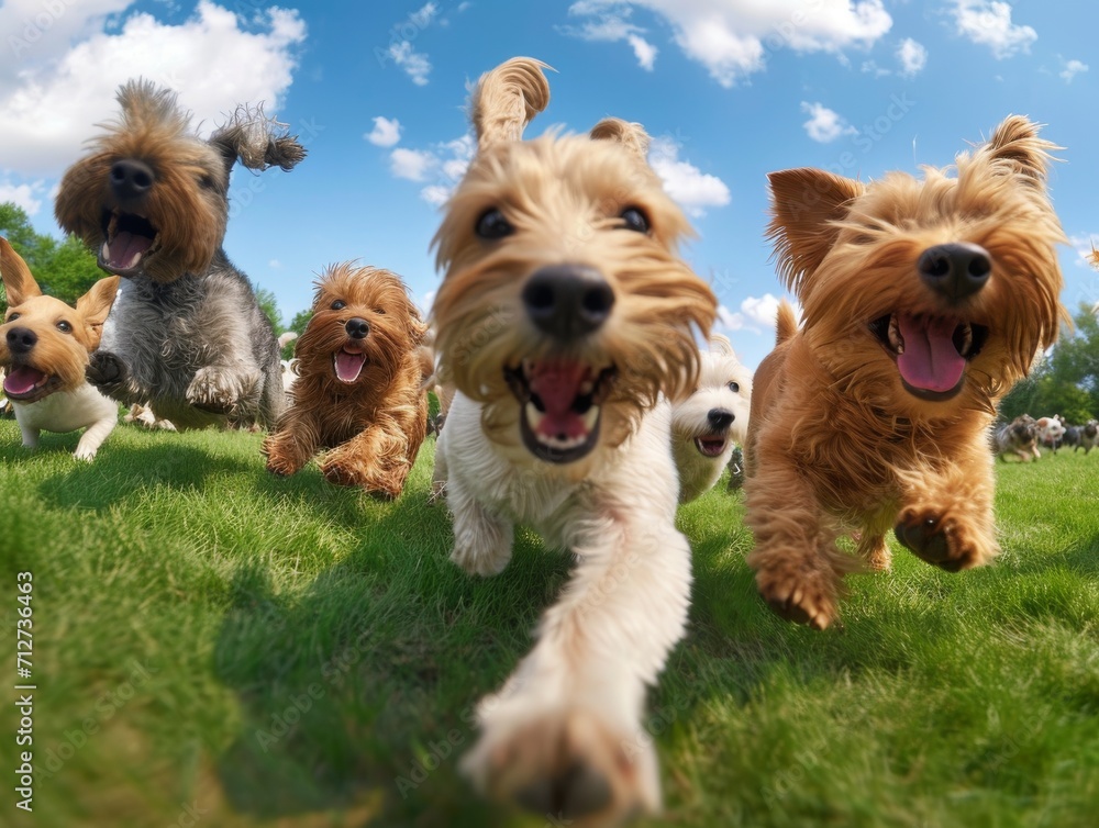Dogs Dog Happy Playing Running at the Park Sunny Spring Day Wide Angle Action Movement Background Wallpaper Image Dogs Dog Happy Playing Running at the Park Sunny Spring Day Wide Angle Action Movement Background Wallpaper Image
