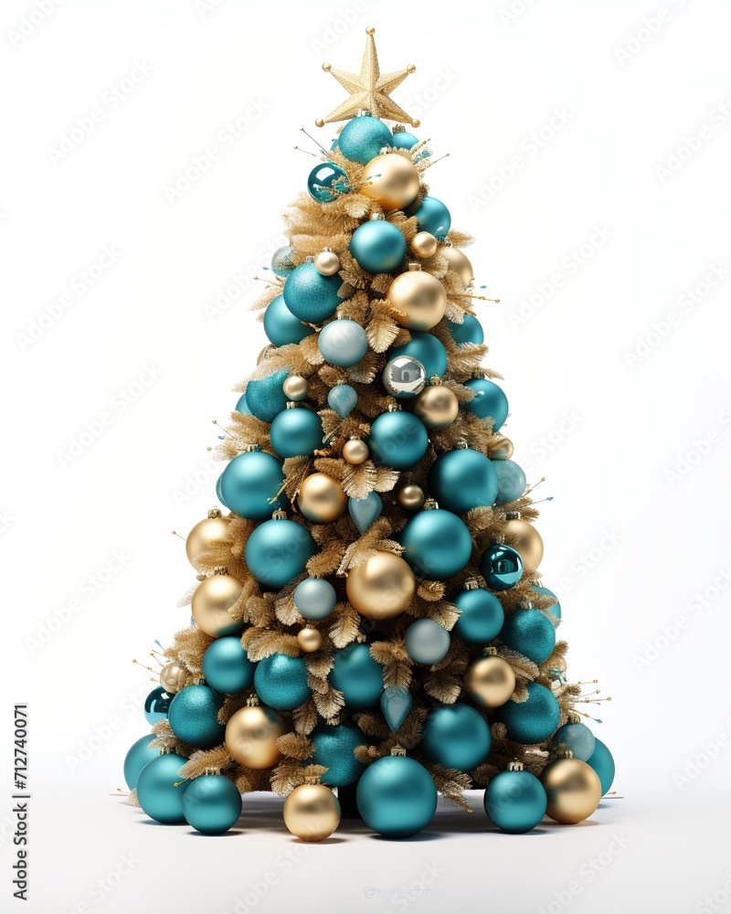 Blue and gold Christmas tree Blue and gold Christmas tree